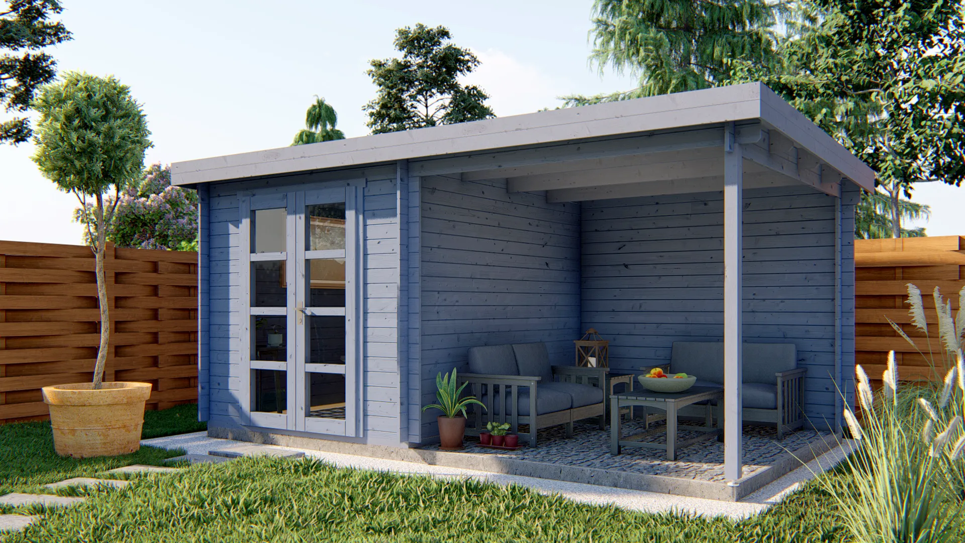 Tuinhuis Jette geschilderd